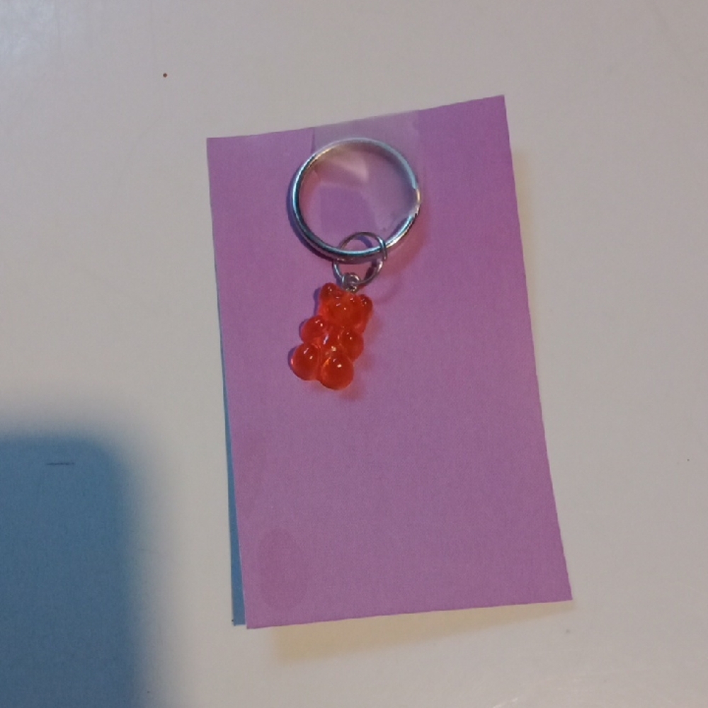 Orange Beaded Key Holder